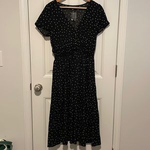 ModCloth black polka dot dress never worn - size large